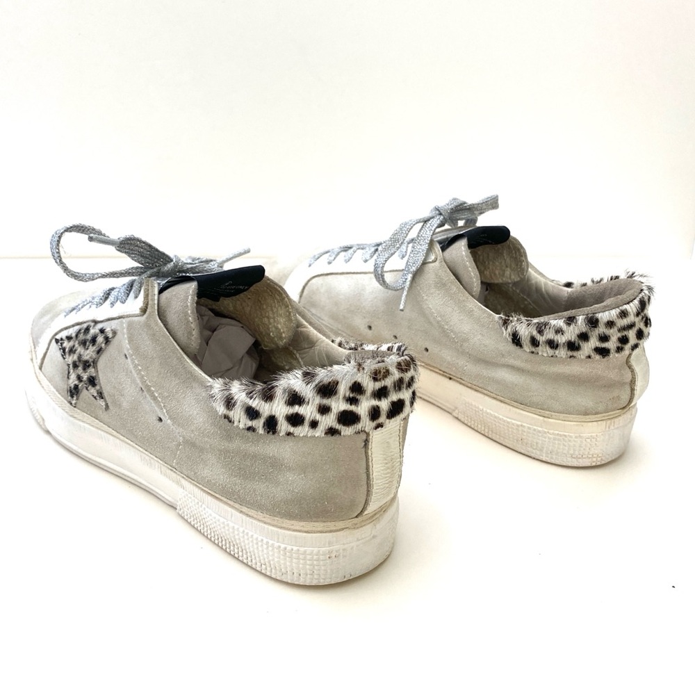 Golden Goose GGDB May Grey Suede Low Top Sneakers Women's - Picture 6 of 14